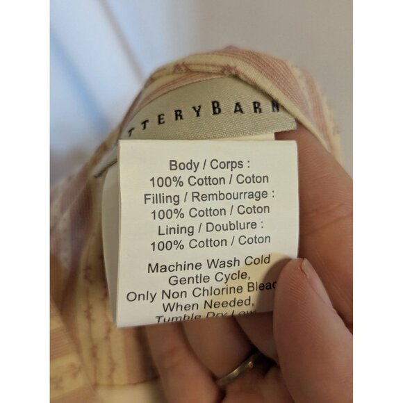 Pottery Barn Quilted Patchwork Pillowcase 20" X 26" 100% Cotton Decorative Cover - Picture 4 of 6